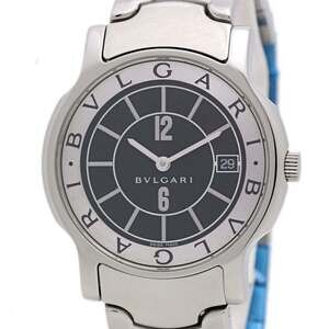 BVLGARI Solotempo ST35BSSD ST35S Men's Watch with Crown (Late Model) SS 40204
